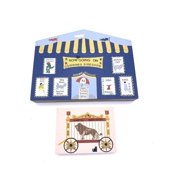 Cats Meow Village Circus Series Side Show Tent Hartel Brothers Lion 1995 - Picture 1 of 8